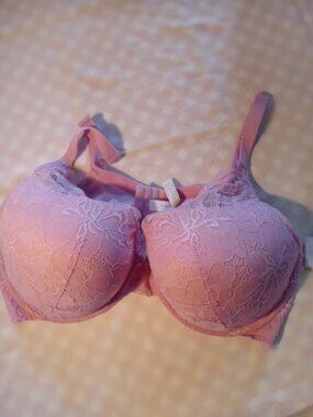 Auden SUBLIME 46C NWT PINK Push Up Plunge Underwire Bra NWT